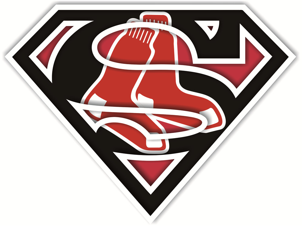 Boston Red Sox superman logos fabric transfer